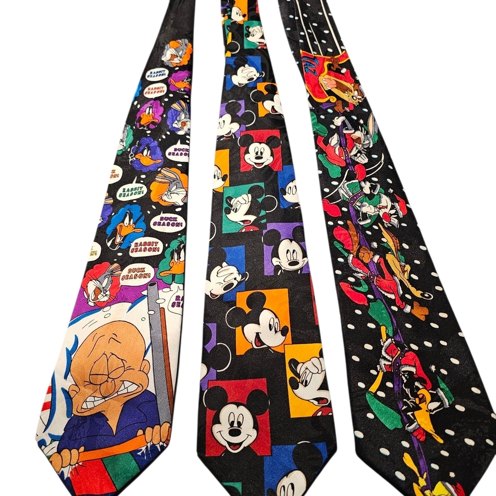 3 Disney Looney Tunes Ties - Multicolor - Picture 1 of 5